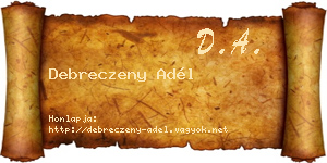 Debreczeny Adél névjegykártya